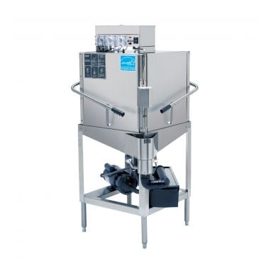 CMA Dishmachines E-C Single Rack Low Temperature Chemical Sanitizing Corner Dishwasher - 115V