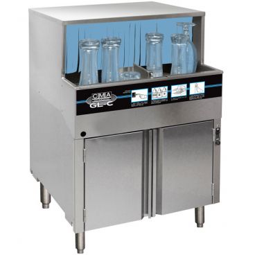 CMA Dishmachines GL-C 1,000 Glass Per Hour Low Temperature Chemical Sanitizing Undercounter Glass Washer - 208-230V