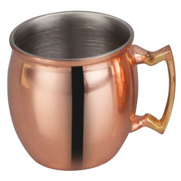 Winco CMM-2 2 oz. Mini Moscow Mule Mug with Smooth Copper Finish