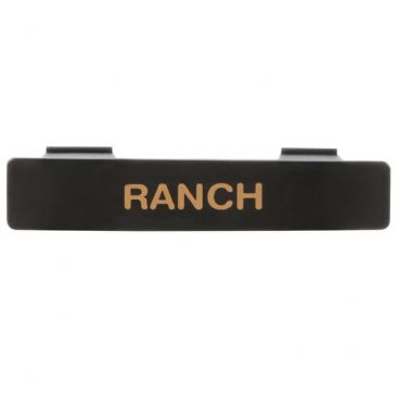 Tablecraft CN486 Plastic Black Name Tag "Ranch" for Option Salad Dressing Dispenser 