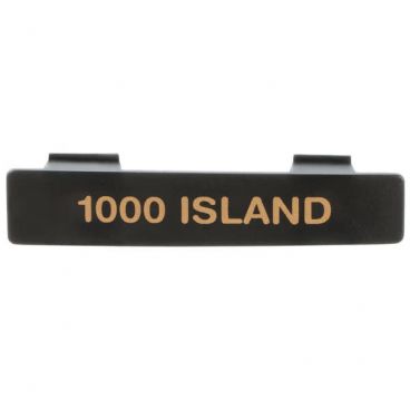 Tablecraft CN488 Plastic Black Name Tag "1000 Island" for Option Salad Dressing Dispenser