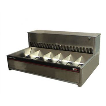 Carter-Hoffmann CNH40 Countertop 6-Section 40" Wide Forced-Air Heating System Fiberglass Insulated Stainless Steel Crisp N Hold Fried Food Station, 208V 2890 Watts