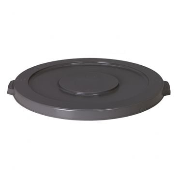 Continental 1002GY Grey Huskee Round Flat Lid For 10 Gallon Receptacle