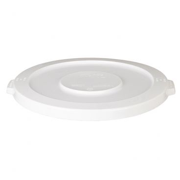 Continental 1002WH White Huskee Round Flat Lid For 10 Gallon Receptacle