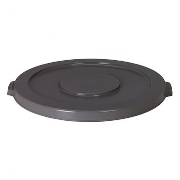Continental 2001GY Grey Huskee Round Flat Lid For 20 Gallon Receptacle
