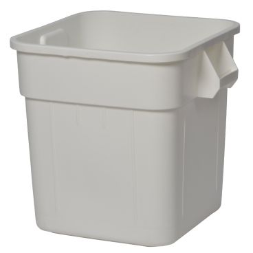Continental 2800WH White 32-Gallon Capacity 24 3/4" x 21 1/2" Huskee Square Waste Receptacle