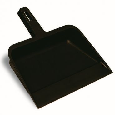 Continental Commercial Products 712 Black 18 3/8" x 18" Plastic Dust Pan With Handle Hole