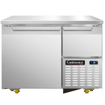 Continental Refrigerator FA43N-U-D 43" Undercounter Freezer with 2 Drawers and 1 Half Door - 12 Cu. Ft.