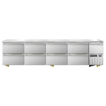 Continental Refrigerator RA118N-U-D 118" Undercounter Refrigerator with 8 Drawers and 1 Half Door - 44 Cu. Ft.