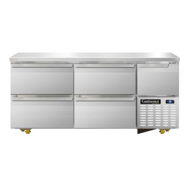 Continental Refrigerator RA68N-U-D 68" Undercounter Refrigerator with 4 Drawers and 1 Half Door - 22 Cu. Ft.