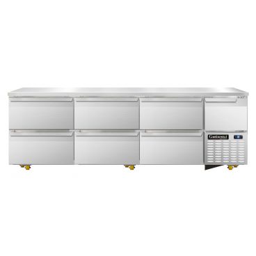 Continental Refrigerator RA93N-U-D 93" Undercounter Refrigerator with 6 Drawers and 1 Half Door - 32 Cu. Ft.