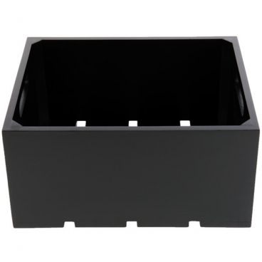 Tablecraft CRATE126BK Gastronorm 12 3/4" x 10 3/8" x 6 1/4" Black Wood Serving and Display Crate