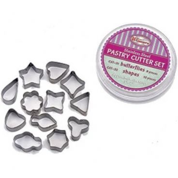 Winco CST-32 Stainless Steel 12 Piece Cookie Cutter Set