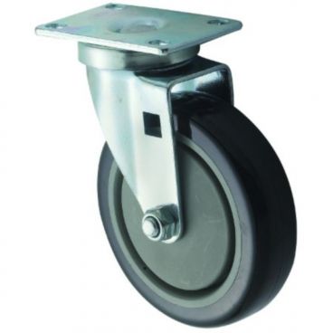 Winco CT-23 Universal 2 3/8" X 3 5/8" Plate Caster with 5" Wheel