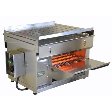 Equipex CT-3000 Odyssey 28 1/2" Wide Sodir-Roller Grill 540-Slice Per Hour Sandwich Conveyor Oven / Toaster With 12" Wide Belt And Quartz Infrared Heating Elements, 208/240V 3400 Watts