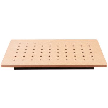 Tablecraft CW6436N Versa-Tile 27" x 21 5/8" x 1 5/8" Natural Perforated Double Well High Temp Cutting Board Carving Station Template