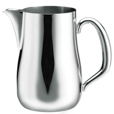 Walco CX522G 70 oz. Stainless Steel Soprano Water Pitcher with Ice Guard