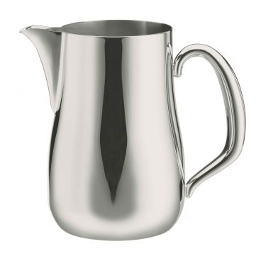 Walco CX522GB 70 oz. Stainless Steel Satin Soprano Water Pitcher with Ice Guard