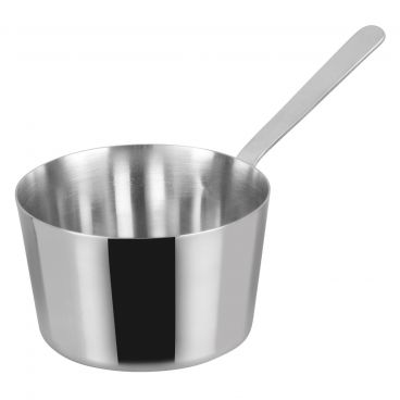 Winco DCWB-101S Stainless Steel 2-3/4" Diameter Mini Tapered Sauce Pan Serving Dish with Handle