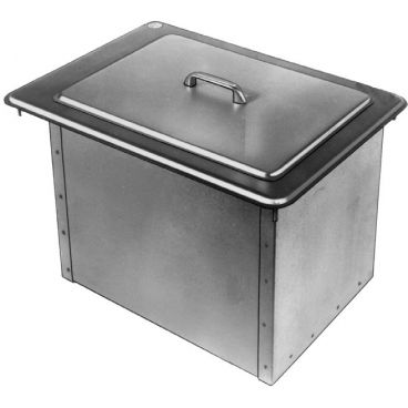 Delfield 305 Drop-In Stainless Steel 45 lb-Capacity Insulated Ice Chest With 1" Drain And ABS Plastic Interior Liner