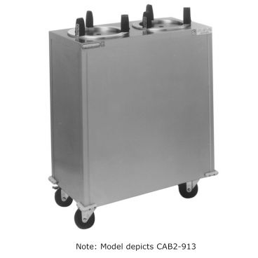 Delfield CAB2-1013QT Mobile Enclosed 32-1/4” Two-Stack Quick Temp Heated Dish Dispenser - 120V, 1400W
