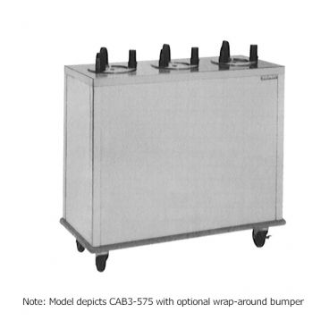 Delfield CAB3-1450QT Mobile Enclosed 62” Three-Stack Quick Temp Heated Dish Dispenser - 208V, 2100W