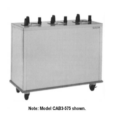 Delfield CAB3-650 Enclosed Mobile Unheated Three Stack Plate Dispenser for 5-3/4" to 6-1/2" Plates