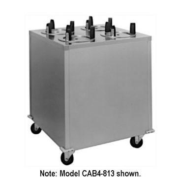 Delfield CAB4-1450 Enclosed Mobile Unheated Four Stack Plate Dispenser for 12" to 14-1/2" Plates
