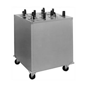 Delfield CAB4-813 Enclosed Mobile Unheated Four Stack Plate Dispenser for 7-1/4" to 8-1/8" Plates