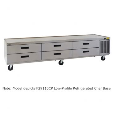 Delfield F2987CP 87" Self-Contained Six Drawer Low-Profile Refrigerated Chef Base 