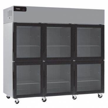 Delfield GAR3P-GH Specification Line 83” Wide Reach-In Refrigerator With Six Glass Half-Height Doors - 115V, 0.38 HP