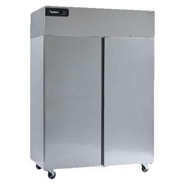 Delfield GBF2P-S 55.2" Coolscapes Two Section Solid Door Stainless Steel Reach-In Freezer - 46 Cu. Ft., 115V