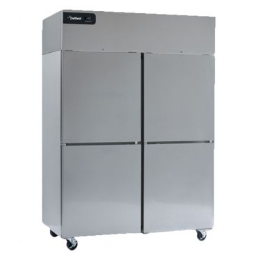 Delfield GBR2P-SH Coolscapes 55-1/5” Wide Reach-In Refrigerator With Four Solid Half-Height Doors - 115V, 0.33 HP