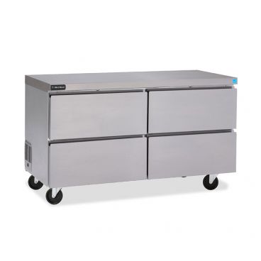 Delfield GUR60P-D Coolscapes 60” Wide Undercounter/Worktable Refrigerator With Four Drawers - 115V, 1/5 HP