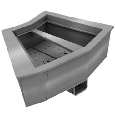 Delfield N8144-BRP_208-240/60/1 Two Pan Curved Drop-In Refrigerated Food Well