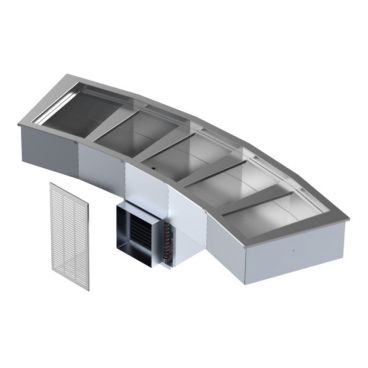 Delfield N8176-BRP_208-240/60/1 Four Pan Curved Drop-In Refrigerated Food Well