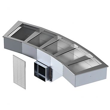 Delfield N8194-BRP_208-240/60/1 Five Pan Curved Drop-In Refrigerated Cold Food Well