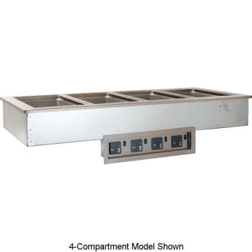 Delfield N8773-DESP Drop-In 5-Compartment Energy Saving Power ESP Insulated Stainless Steel Hot Food Well With Drain And Manifold For 12" x 20" Pans With Individual Digital Temperature Controls, 208-230V 1-Phase