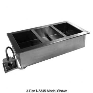 Delfield N8831 Single Tank Drop-In 2-Pan Capacity N8800 Series Insulated Stainless Steel Hot Food Well With Drain For 12" x 20" Pans With Thermostatic Temperature Controls, 208-240V 1-Phase