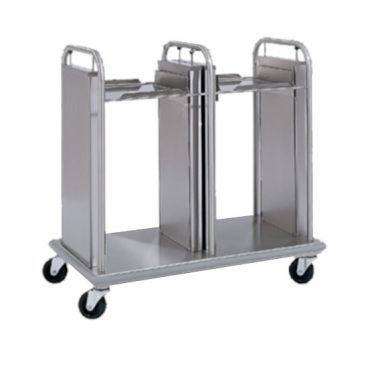 Delfield TT2-1216 Shellymatic Mobile Double Stack Open Frame Tray Dispenser For 12" x 16" Food Trays
