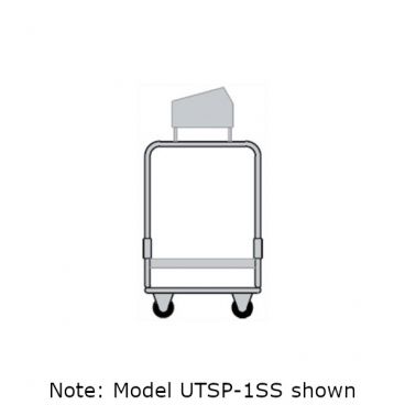 Delfield UTSP-1SS Shellymatic Tray And Silverware Cart With 4 Silverware Pans and Stainless Steel Tray Shelf