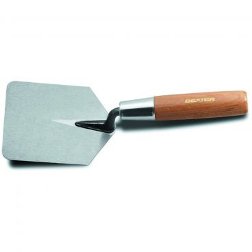 Dexter 1515 16530 Traditional Collection 4" x 5" High Carbon Steel Blade Hamburger Trowel With Hardwood Handle