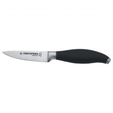 Dexter 30408 iCut-PRO 3.5 Inch German Stainless Steel Forged Paring Knife With Black Santoprene Handle