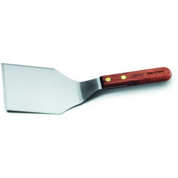 Dexter 85859PCP 19780 Traditional Collection Offset 5" x 4" Stainless Steel Blade Balanced Hamburger Turner With Rosewood Handle In Perfect Cutlery Packaging