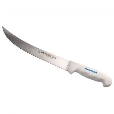 Dexter Russell 24753 10" SofGrip Breaking Knife with High-Carbon Steel Blade and White Handle