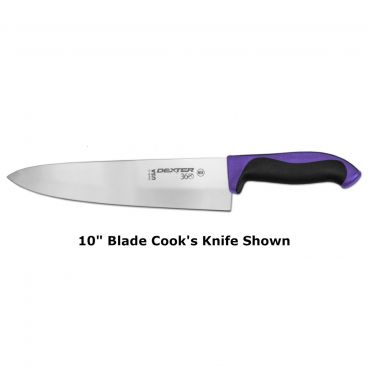Dexter 360™ S360-8P-PCP 36005P 8" DEXSTEEL™ High Carbon Steel Cooks Knife with Purple Polypropylene / Santoprene Handle
