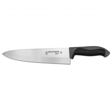 Dexter 360™ S360-10PCP 36006 10" DEXSTEEL™ High Carbon Steel Cooks Knife with Black Polypropylene / Santoprene Handle