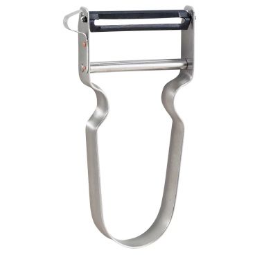 Dexter Russell 91503 Basics Swiss Peeler with Straight Edge Carbon Steel Blade and 4-1/2" Long Stainless Steel Handle
