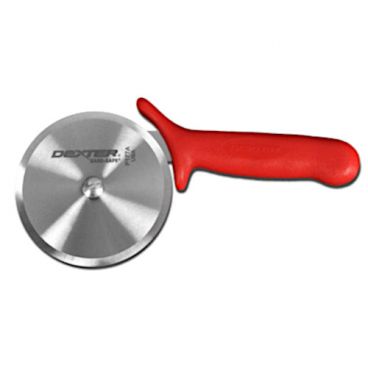 Dexter P177AR-PCP 18023R Sani-Safe 4" High Carbon Steel Pizza Cutter With Red Handle