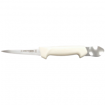 Dexter Russell S133-4PCP 4-1/2" Sani-Safe Cut and Gut Knife w/ High Carbon Steel Blade And White Handle